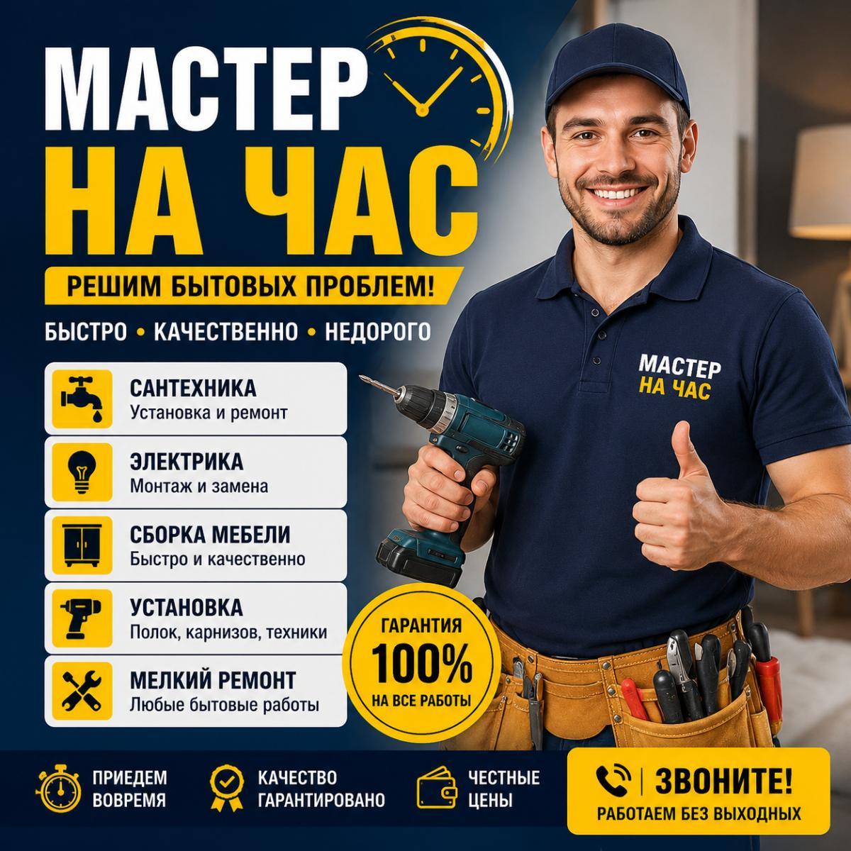 Мастер на час — бытовой ремонт в Ташкент — Мастер на час