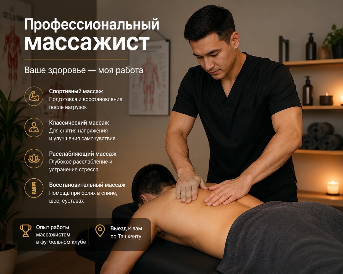 Услуги массажиста в Ташкент — Спортивный массажист
