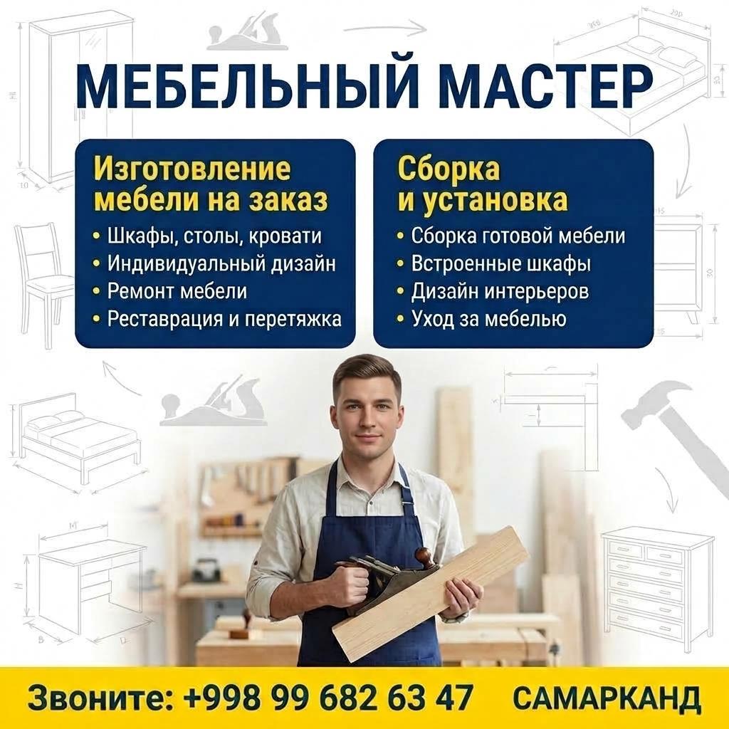 Изготовление мебели в Самарканд — Мебельный мастер